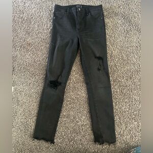 Black Distressed Women's Jeans